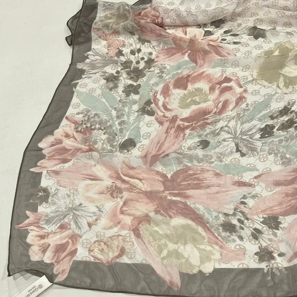 Giani Bernini | Pink & Gray Floral Scarf - Picture 7 of 11